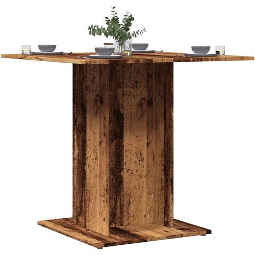 VidaXL Blagovaonski stol staro drvo 80x80x75 cm konstruirano drvo Slike