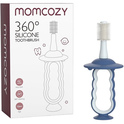 Momcozy silikonska četkica za zube 360&amp;deg; blue Slike