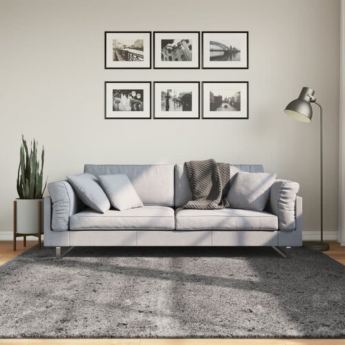 vidaXL Preproga HUARTE s kratkimi vlakni pralna antracit 200x200 cm Cene