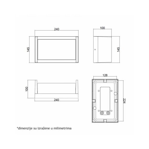  led svetiljka W13305 12W 4000K IP54 bela Cene