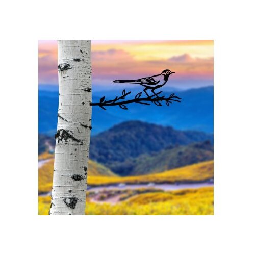 WALLXPERT decorative object figura bird on the branch 05 black Cene