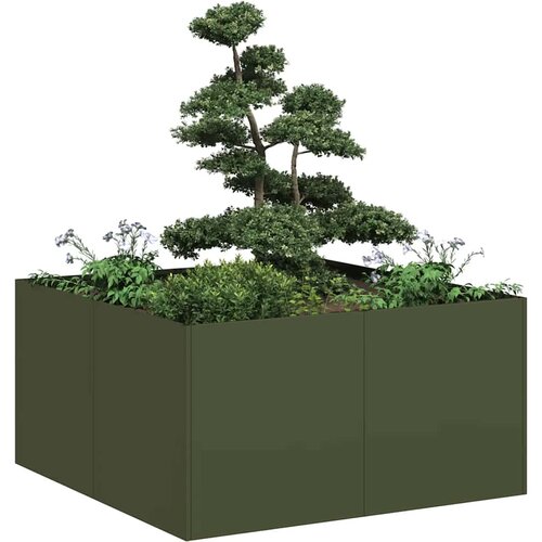 vidaXL Sadilica maslinastozelena 80x80x40 cm hladno valjani čelik Cene