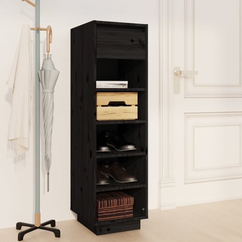 vidaXL Ormarić za cipele crni 34 x 30 x 105 cm od masivne borovine Cijene