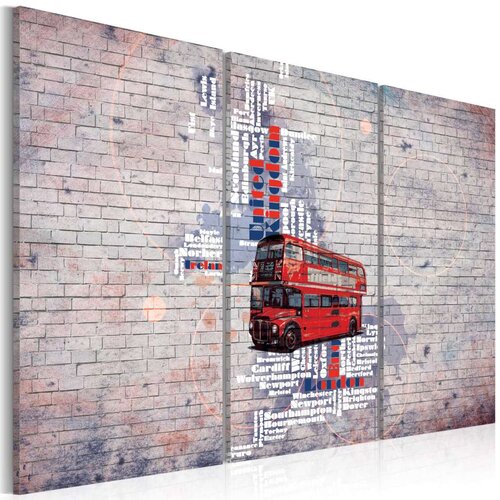  Slika - Around the Great Britain by Routemaster - triptych 60x40 Cene