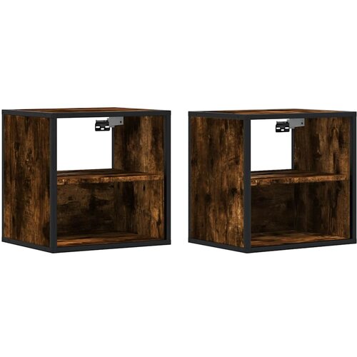 Maison Chic Stenski Dvo delni komplet Nočne omarice - Nočne mize dimljen hrast 40x31x39,5 cm, (21689561) Cene