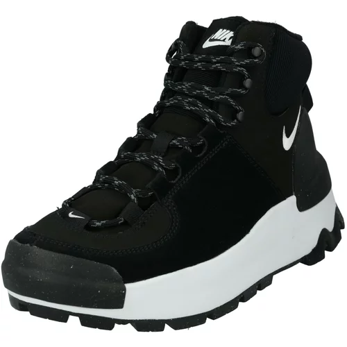 Nike Sportswear Gležnjače na vezanje 'CITY CLASSIC BOOT' crna / bijela
