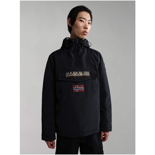 Napapijri Black Men's Waterproof Anorak Hooded - Men's Cene