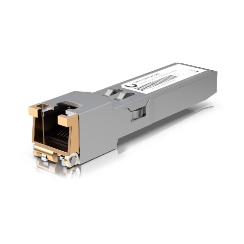 Ubiquiti UACC-CM-RJ45-MG 1G SFP to 1GbE RJ45 Module is a RJ45 transceiver that can be inserted into an SFP port in order to connect a copper Ethernet cable Slike
