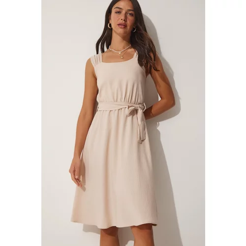 Happiness İstanbul Dress - Beige - A-line