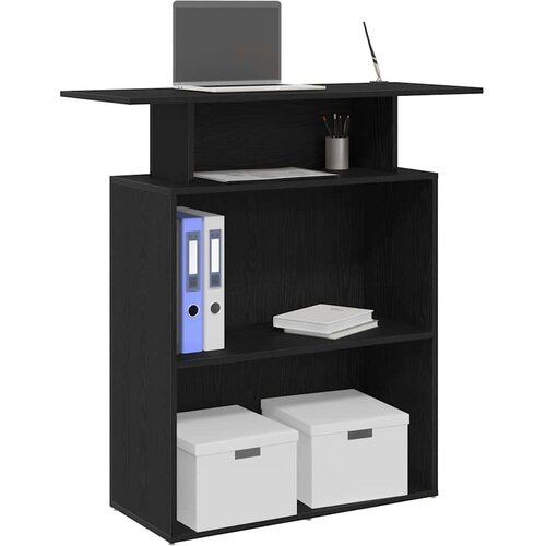  Recepcijski stol crni 100x40x104 cm izrađeno drvo Cijene
