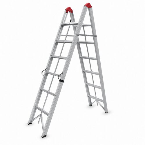 SuperStep Duple Sklopive &Scaron;tapne Alu Merdevine 2x6 218cm Cene