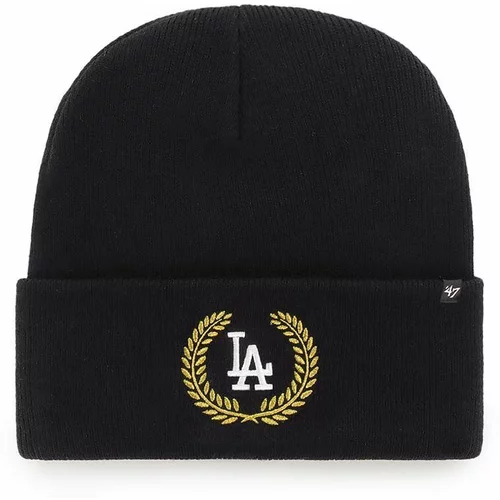 47 Brand Kapa iz mešanice volne Mlb Los Angeles Dodgers črna barva