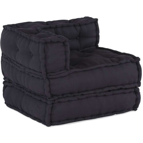  Modularni Poufovi 2 kom Antracit Tkanina Slike