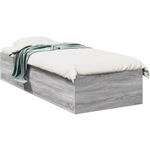 vidaXL Okvir za krevet boja hrasta 90x190 cm od konstruiranog drva