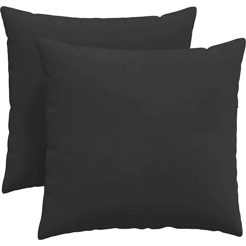 VidaXL jastučići za sofu 2 pcs crna 45 x 45 cm tkanina Slike