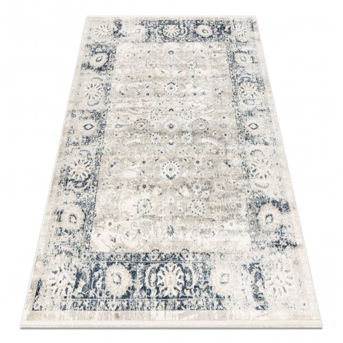 RugsX DISTIN 0843A bela / mornarsko modra / modra moderna preproga - Ornament, okvir, vintage, resice 180x270 cm, (21990251) Cene