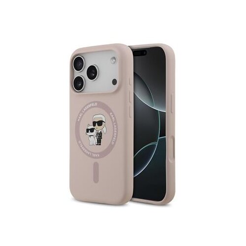 Karl Lagerfeld Originalen ovitek iPhone 17 Pro Max - IML NFT Heads - roza silikonska zaščita MagSafe - KLHMP17XSKCHPPLP Cene