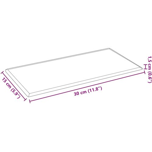  Zidna uzglavlja 12 pcs Sivi 30 x 15 cm Lažna koža Slike
