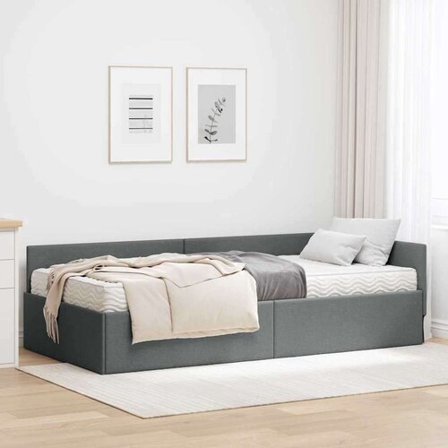  Kotni okvir postelje z matrico Drugo 2 pcs Siva blago, (5000123313) Cene