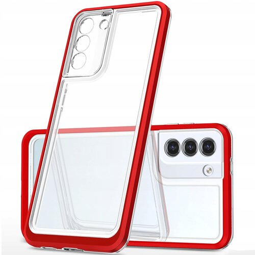 HURTEL OHIŠJE ZA OVITEK CLEAR CASE Z OKVIRJEM ZA SAMSUNG GALAXY S21 RDEČE, (21911199) Cene