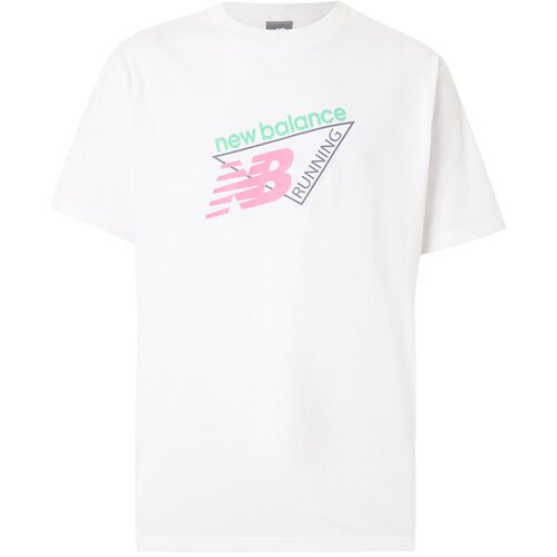 New Balance Majica marine / svetlo zelena / svetlo roza / bela Cene