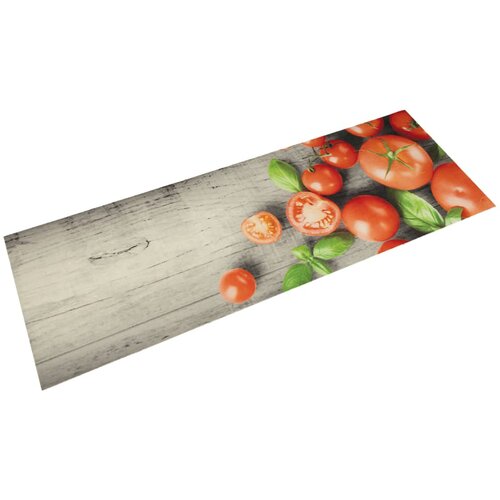  Kuhinjski tepih perivi s uzorkom rajčica 45 x 150 cm baršunasti Cene