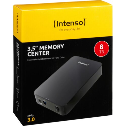 Intenso Eksterni HDD 3.5&rdquo;, kapacitet 8TB, USB 3.0, crna boja &ndash; HDD3.0-8TB/Memory-center Cijene
