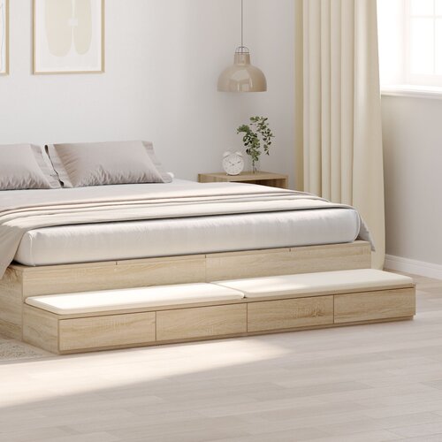 vidaXL Predali za posteljo Sonoma hrast 200x36,5x16,5 cm inženirska les Cene