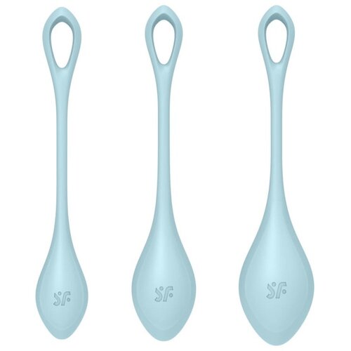 Satisfyer Yoni Power 2 set od 3 vaginalne kuglice, svetloplavi &mdash; SATISFY294 Cene