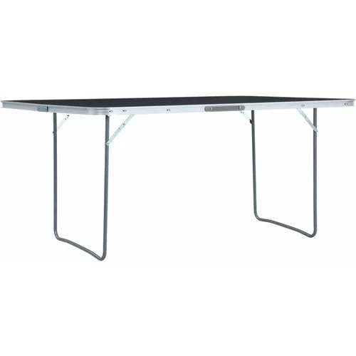 Sklopivi Zložljiva miza za kampiranje siva iz aluminija 180x60 cm, (20817000)