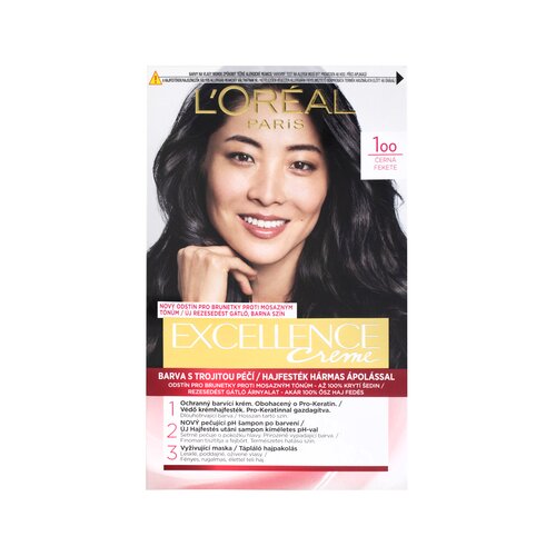 L&amp;acute;Or&amp;eacute;al Paris Excellence Creme boja za kosu nijansa 100 True Black Slike