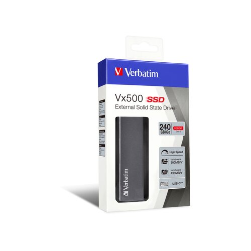Verbatim Vx500 240GB USB 3.1 vanjski SSD, sivi Cijene