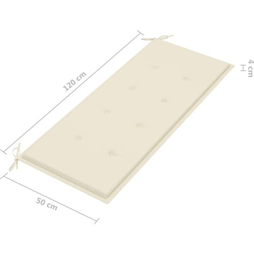 Klupa s jastukom 120 cm od bambusa Slike