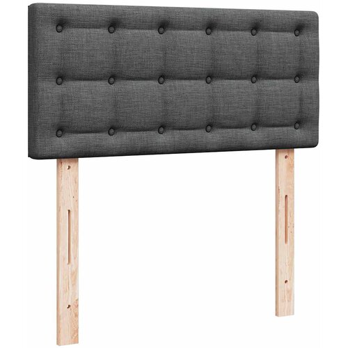  Krevet s oprugama i madracem tamnosivi 90 x 190 cm od tkanine Slike