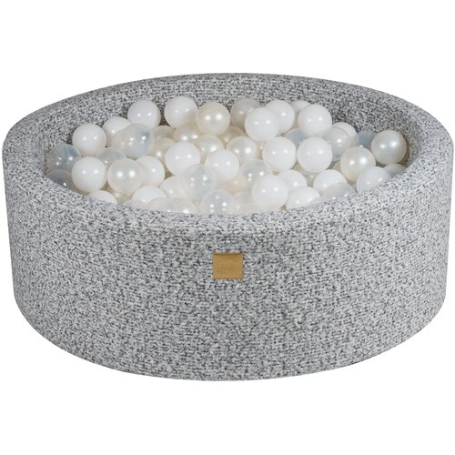 MeowBaby Okrogli penasti bazeni ® H30cm Spona Mottled Grey 200 kroglic Bela/Biser Bela/Prozorna, (20734374) Cene