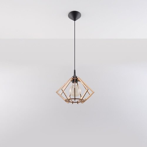 Nice Lamps viseća svjetiljka u prirodnoj boji s drvenim sjenilom ø 27,5 cm toranja – Cene