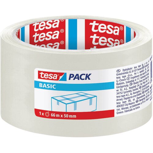 Traka ljepljiva 50mm/66m akrilna hot melt basic tesa 58570 prozirna Slike