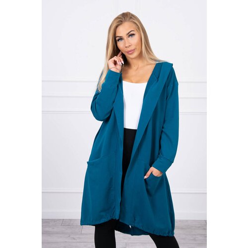 Kesi Oversize Navy Hooded Cape Cene