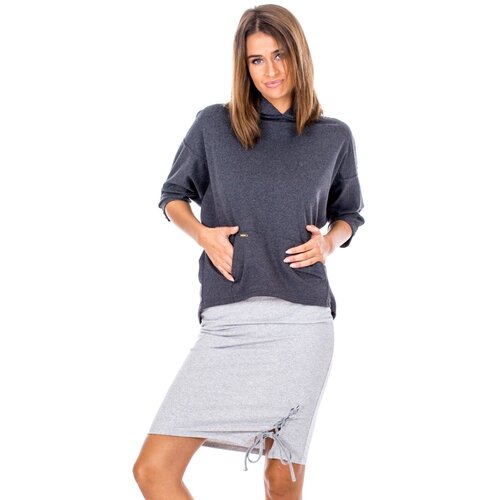 Yups Pencil skirt with decorative lacing gray Slike
