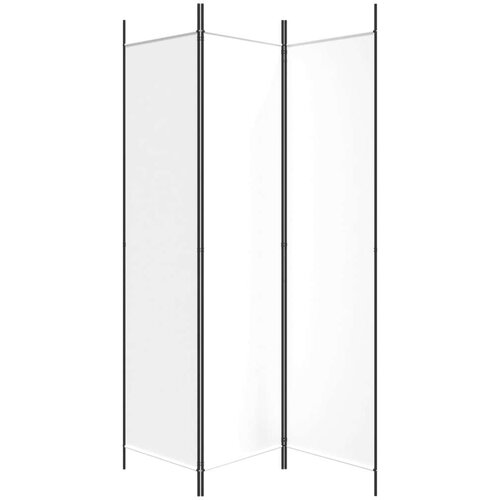  pregrada s 3 panela bijela 150 x 200 cm od tkanine Slike