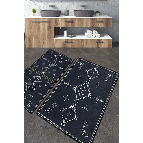 Hanah home set 3 prostirke za kupatilo Tamnosivi Cene