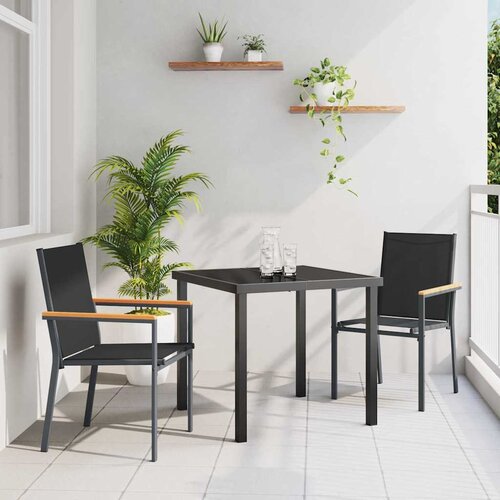 Vrtni set za objed 3 pcs Crna Čelik s prahom Cijene