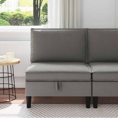  Srednji sofa s ladicom Tamnosiva Baršun Cene