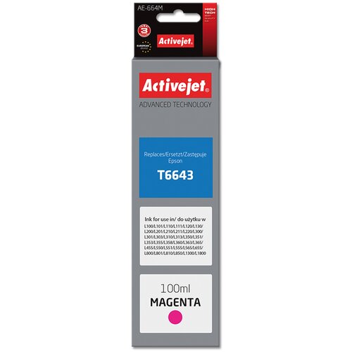 Activejet magenta črnilo T6643, 100ml Slike