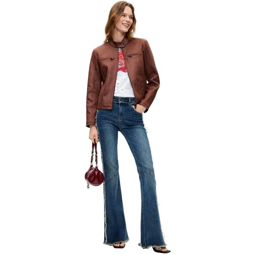 Desigual Jakne CHAQ_BIKERCY 26WWEW09 Kostanjeva Slike