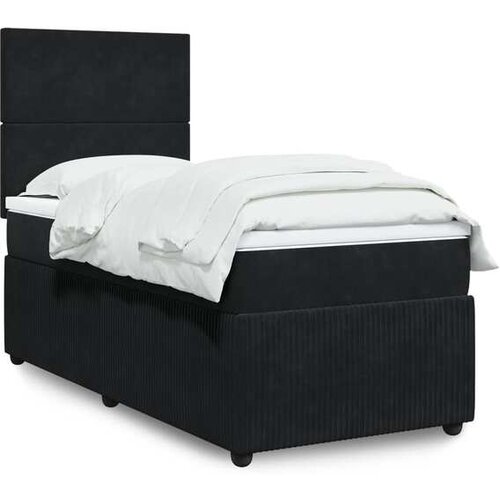vidaXL Box spring krevet s madracem crni 80 x 200 cm baršunasti Cijene