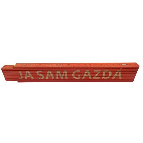  Zidarski metar (Duljina: 2 m, Natpis: Ja sam gazda, Boja: Crvene boje) Cijene