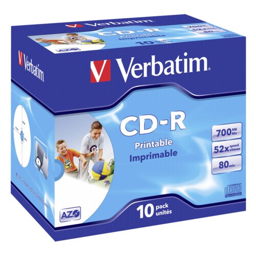 Verbatim 1x10 Data Life Plus JC CD-R 80 / 700MB, 52x, printable Cijene
