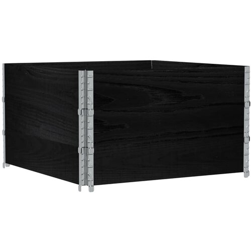  Vrtna sadilica crna 100x100 cm od masivne borovine Slike