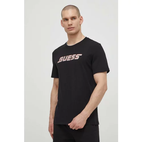 Guess Bombažna kratka majica EGBERT moška, črna barva, Z4GI11 I3Z14